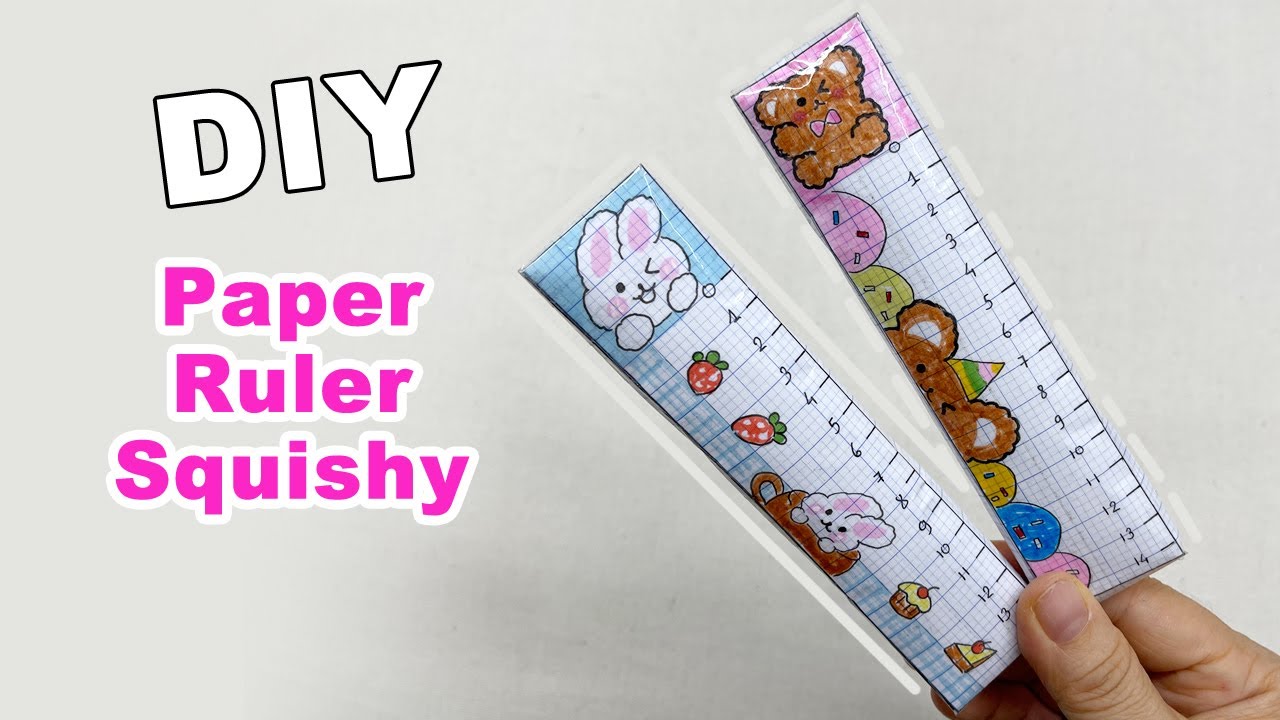 Squishy Ruler ASMR Làm Squishy Thước Kẻ / ASMR- DIY Paper Ruler Squishy // Liam ...