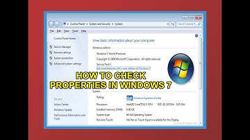 how to check properties in windows 7