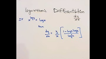 DIFFERENTIATION using Logarithm 2 IMP type 7 marks!