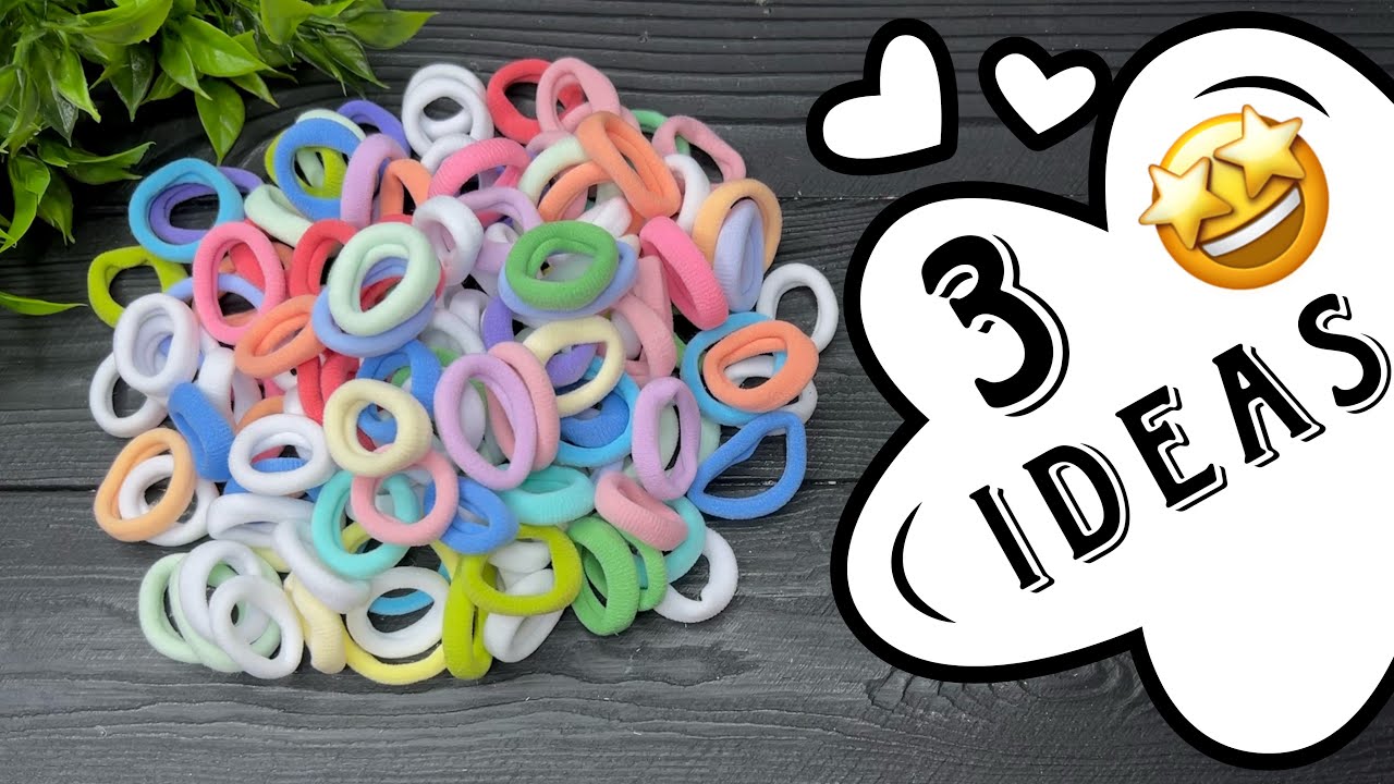 3 ИДЕИ ПОДЕЛКИ 💥 Потрясающие поделки из резинок для волос