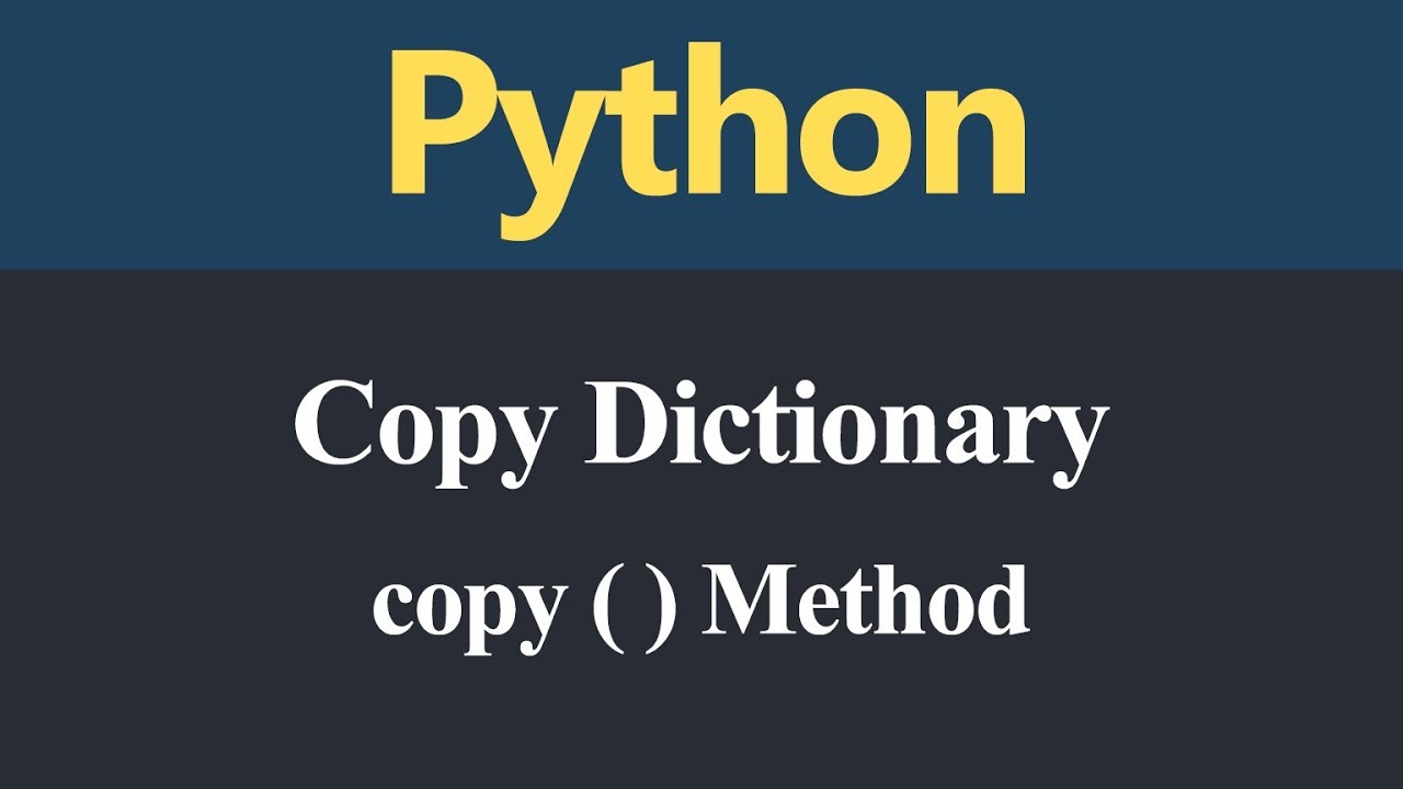 Python Dict Copy