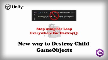 Destroy child GameObjects with Extension Method