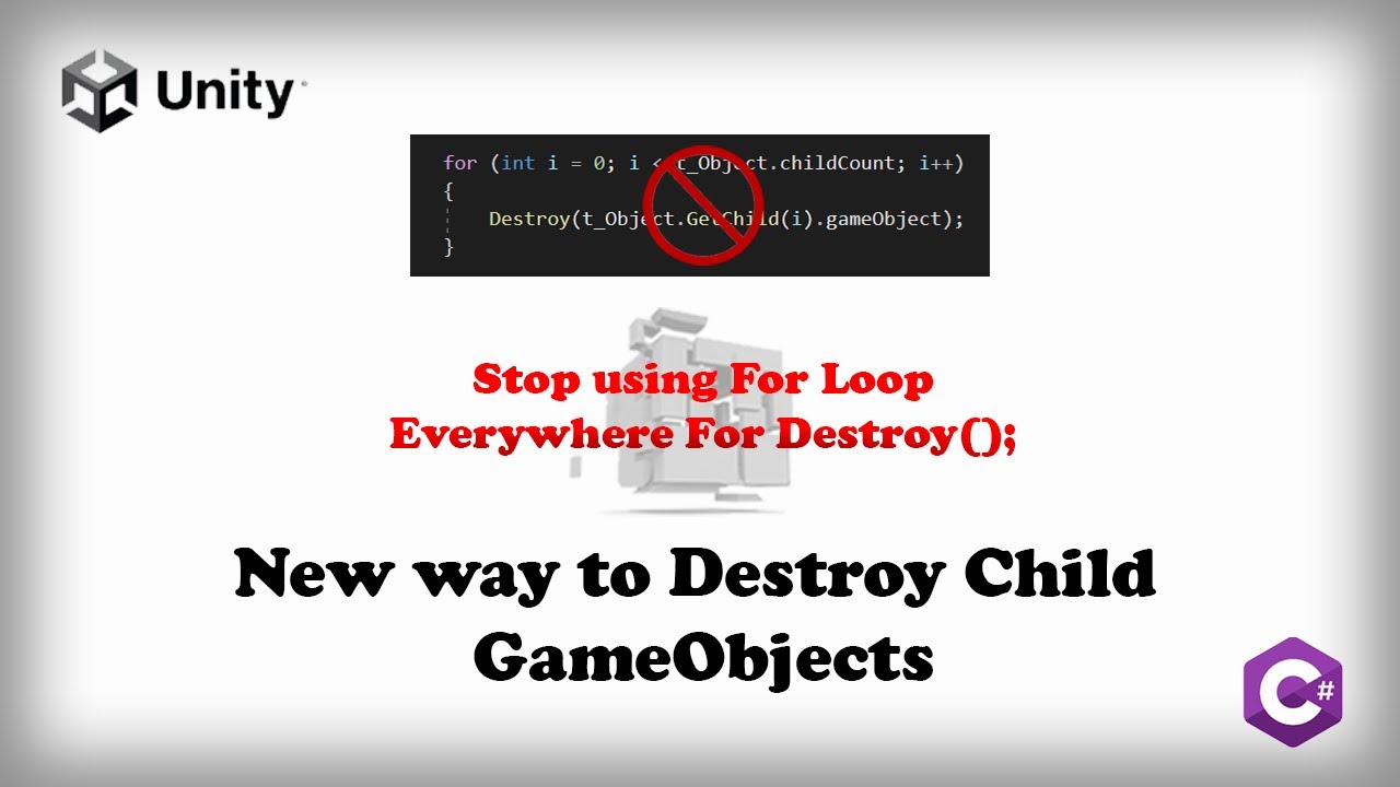 Destroy Child GameObjects With Extension Method YouTube destroy-child-gameobjects-with-extension-method-youtube