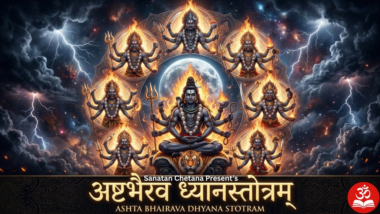 🛡️ Ashta Bhairava Dhyana Stotram | अष्टभैरव ध्यानस्तोत्रम् | 8 Fierce Forms of Shiva for Protection