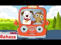 Roda di Bus 🚊 Lagu dan Sajak Anak-anak | HooplaKidz Bahasa Indonesia