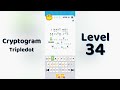 Cryptogram Tripledo Level 34 Solutions 🧩 | Logic Puzzle Game | Mini Boss