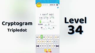 Cryptogram Tripledo Level 34 Solutions 🧩 | Logic Puzzle Game | Mini Boss