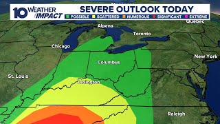 Tracking severe weather moving into central Ohio