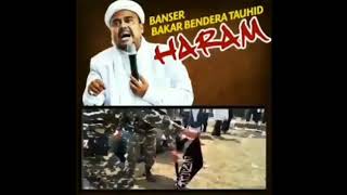 Reaksi habib Rizieq Syihab ketika bendera kalimaya tauhid di bakar oleh Banser pesanan Israel