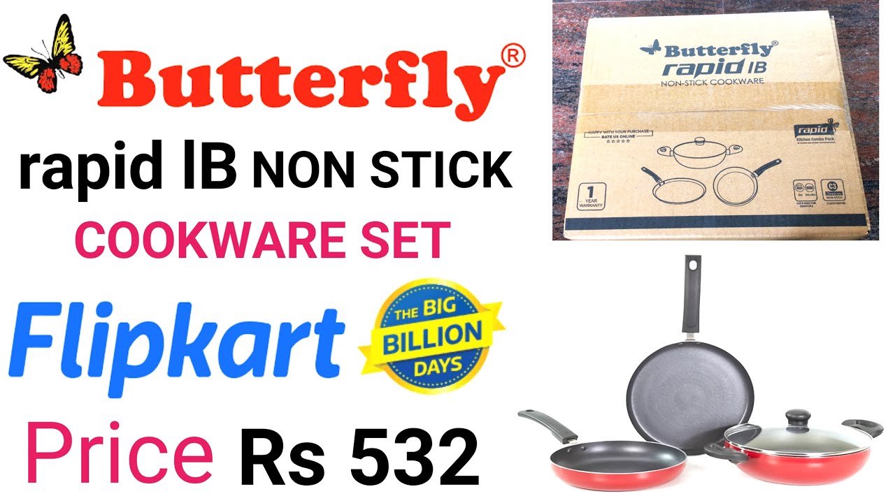 Butterfly Rapid Induction Bottom Cookware Set | Aluminium | 3 Piece | Rs 532