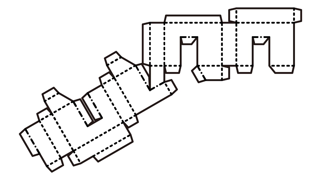 展開図から箱を組み立てる