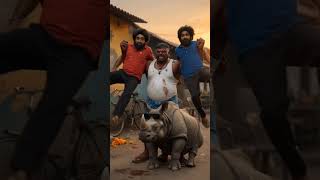 Hulk fights back💪💪|| Gundo se liya Badla|| Rhino || #hulk #comedy #viral #shorts