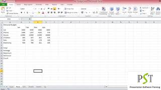 PST Training: MS Excel Tutorial - Part 6