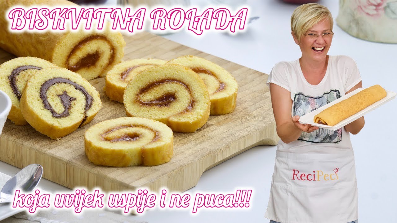 Provjeren recept za BISKVITNU ROLADU koja uvijek uspije i nikad ne puca!! • ReciPeci Sandre Gašparić