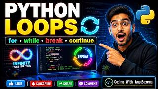 Python Loops Finally Explained! 🤯 | for, while, break & continue