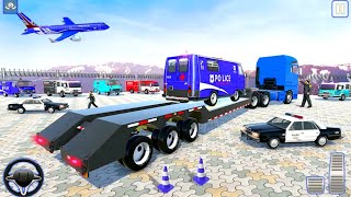 Truk Pengangkut Mobil-mobilan Pemadam Kebakaran - Police Fire Truck Transport Simulator screenshot 3