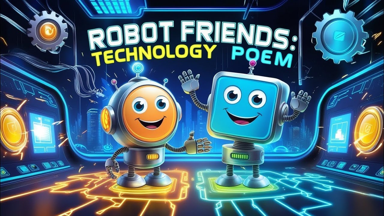 “Robot Friends, Beep and Bop - A Fun English Nursary Rhymes for Kids