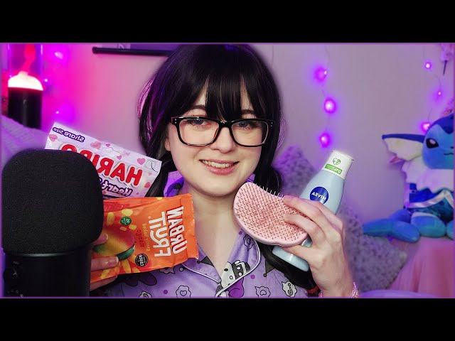 【ASMR】Can I touch your hair? Sleepover with girl who has a crush on you RP ┃  Homura (Madoka Magica)