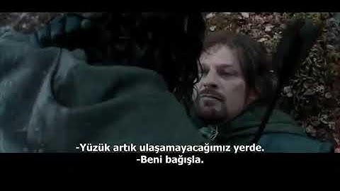 LOTR  yüzüklerin efendisi filmi nin en duygusal sahnesi(Boromirin ölüm sahnesi)