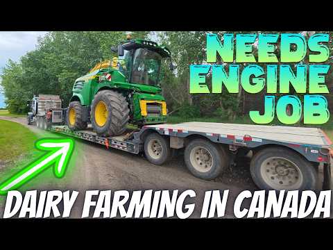 John Deere 8600 Gets Picked Up For Engine Job...