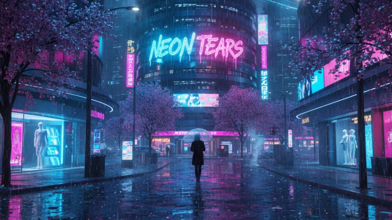 Neon Tears in the Rain 2 🌃 Cyber Lofi Hip Hop for Late Night Reflection & Rainy Vibes