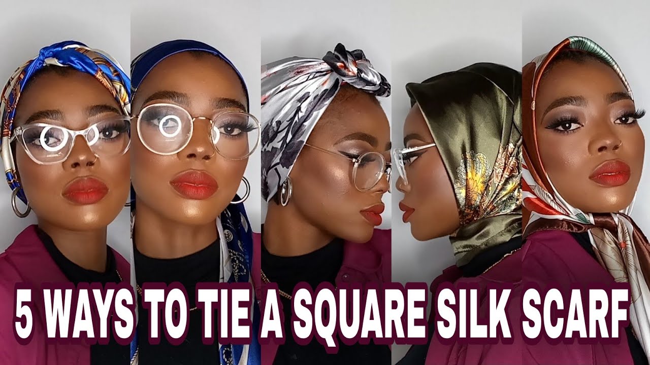 5 Turban and Hijab/Headwrap Styles With a Silk Square Scarfs