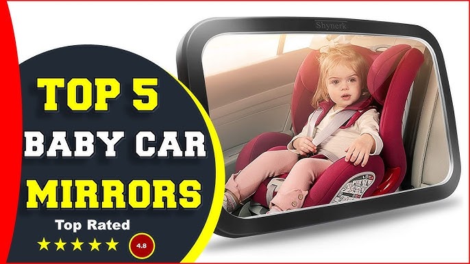 Leo&Ella Large Tesla Baby Car Mirror for Fixed Headrest, Extra Wide Vi