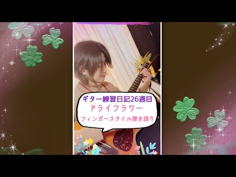 [ギター練習日記26週目]ドライフラワー弾き語り