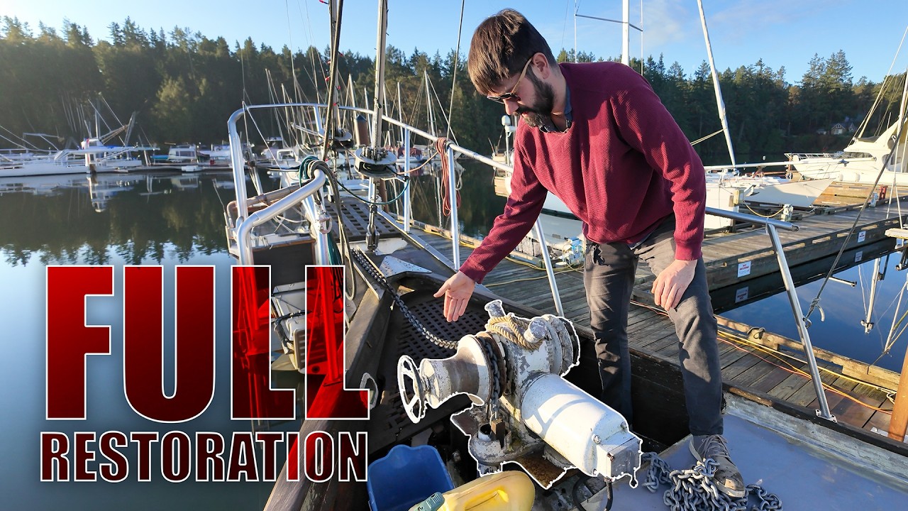 ⁣FULL REBUILD: Anchor Windlass on Blue Water Boat Gets a Complete Restoration