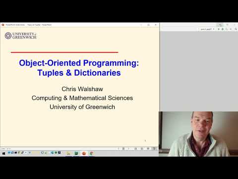 OO Python 02-1: Tuples & Dictionaries - Objectives & motivation