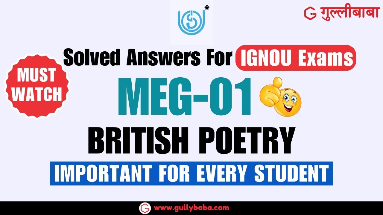 IGNOU MEG 01 Solved Answers For June 2023 Exams 