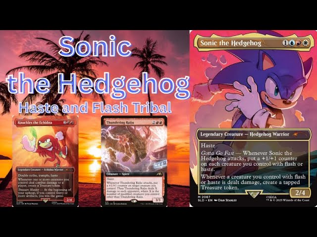 mtg sonic commander deck EDH Deck the Hedgehog 100 Magic Cards Custom Deck Haste Flash Counters Sonic Item Box Magic: The