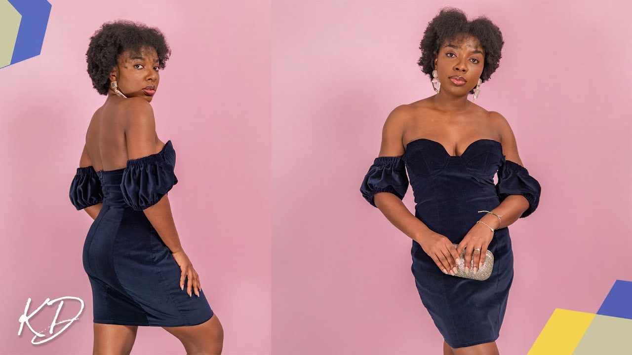 DIY STRAPLESS VELVET MINI DRESS TUTORIAL