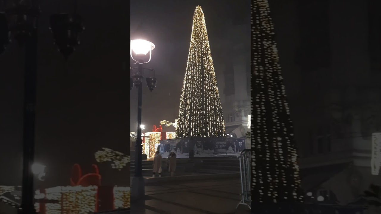 Santa pulling rudolph 