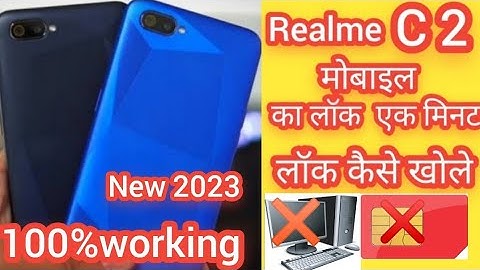 Realme C2(RMX1941)Hard Reset|New Update 2024|Remove Phone Lock|Unlock Pin/Password100%Working#unlock