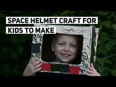 어린이를위한 정크 모델 우주 헬멧 제작
