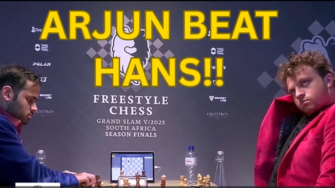 Arjun Erigaisi checkmate Hans Niemann In Freestyle Chess Grand Slam Final 2025