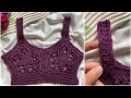 توب كروشيه صيفي سهل وبسيط للمبتدئات Crop Top Crochet Crochet Summer Top Tutorial توب كروشيه صيفي سهل وبسيط للمبتدئات Crop Top Crochet Crochet Summer Top Tutorial