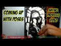 Coming up with poses: August 2024 Postcard Process Video
