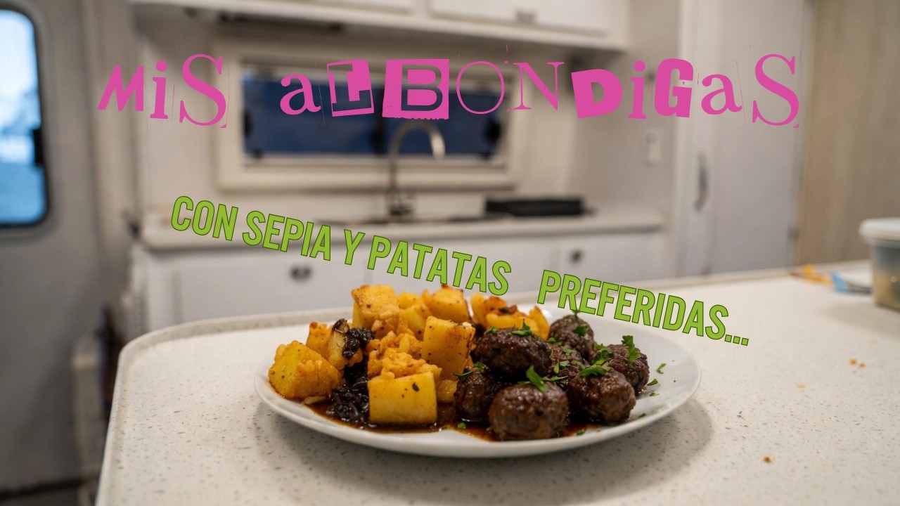 ALBÓNDIGAS CON SÉPIA EN MI AUTOCARAVANA!!