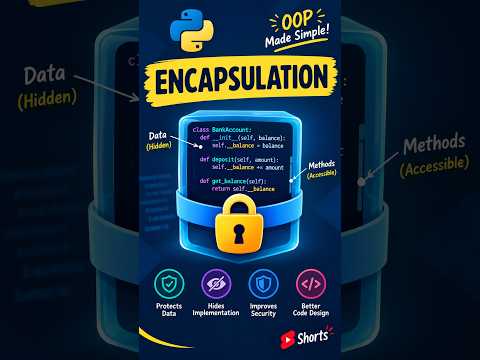Encapsulation in OOP Explained in 60 Seconds 🚀 | Python OOP #ShortsEncapsulation Shorts Video