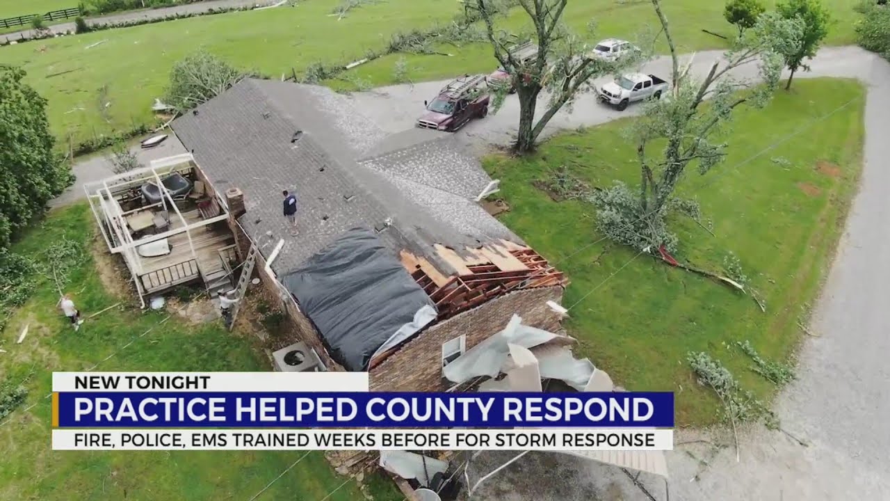 Practice helped Maury County first responders work tornado - YouTube