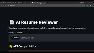 resume reviewer demo video screenshot 1