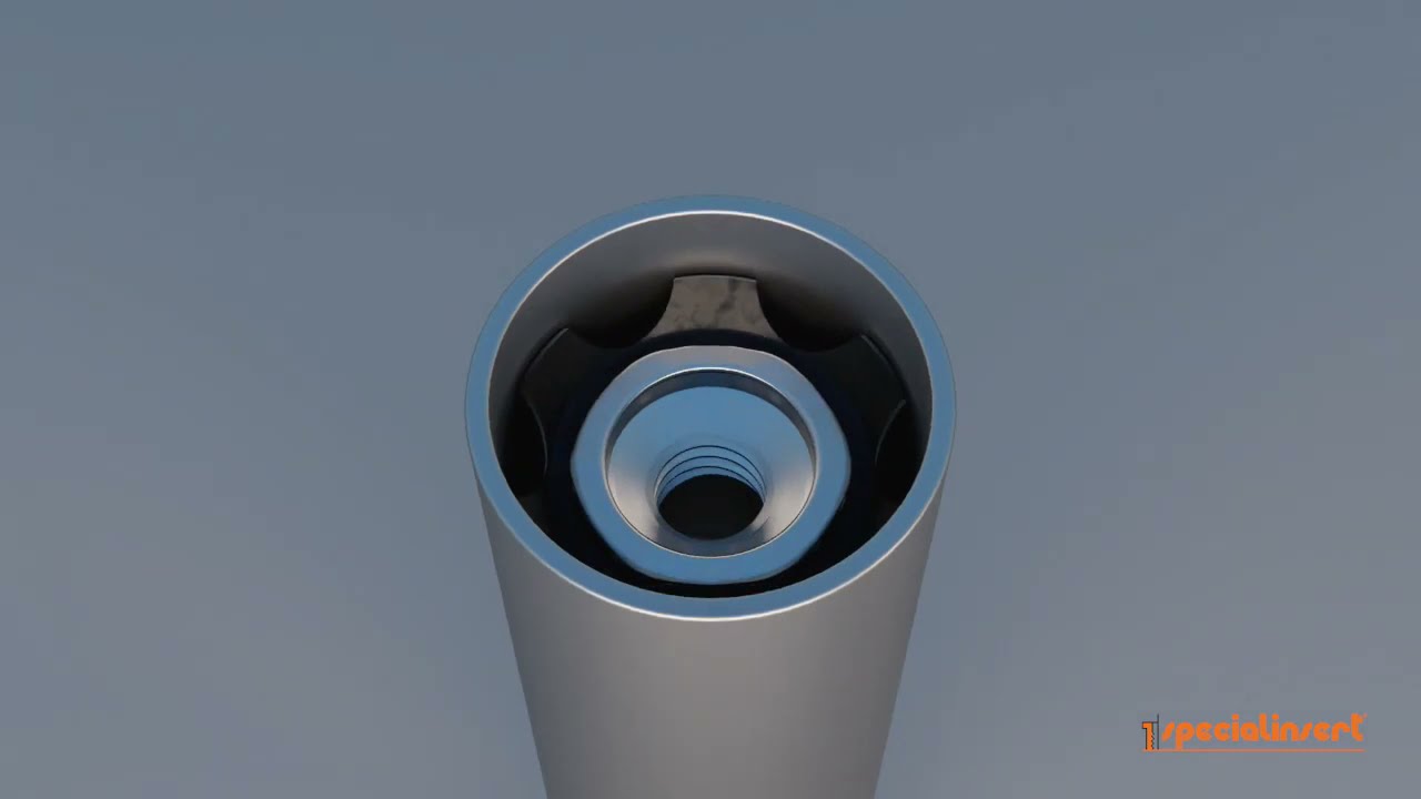 CROWN-NUT threaded inserts for round tubes and square section.