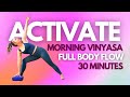 30 Min ACTIVATING Morning Vinyasa // Full Body, All-Levels, Music Accompaniment // madilikestomove