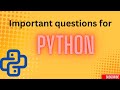 20 important questions for python