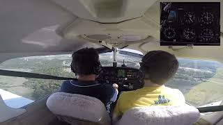 Flying into Gray on ILS approach training.
