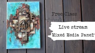 Mixed Media Panel- Free live class - Together we are stronger