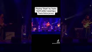 “Style” by Taylor Swift while wearing a Travis Kelce jersey - Blane Howard