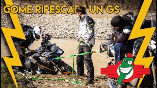 How to fish out a GS 🌊 - Z-Drag Recovery System, the motorcycle winch
